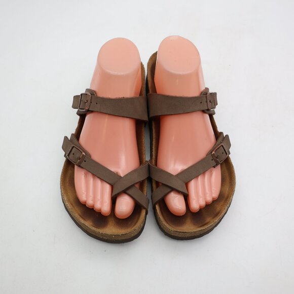 Birkenstock Mayari Birko-Flor Sandals Women's Size EU 39 US 8 Brown Leather Fits - Picture 2 of 10